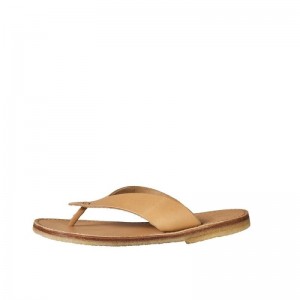 Men's Duckfeet Aero Flip Flops Beige | NZ YBQZ02869