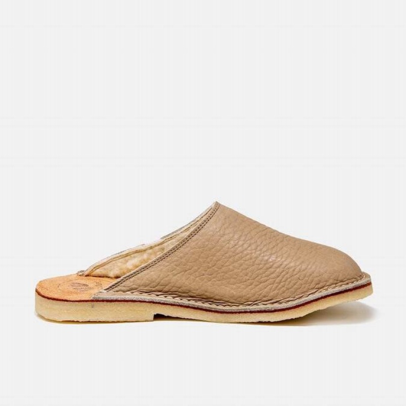 Men's Duckfeet Klitmoller Slippers Cream | NZ OMJU25938