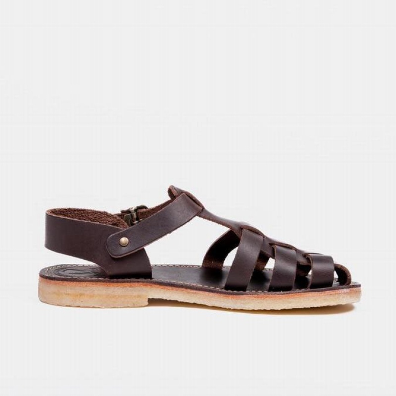 Men's Duckfeet Ringkobing Sandals Chocolate | NZ WHOG76398