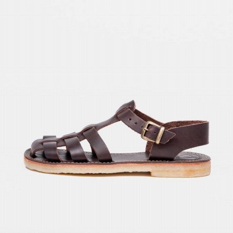 Men\'s Duckfeet Ringkobing Sandals Chocolate | NZ WHOG76398