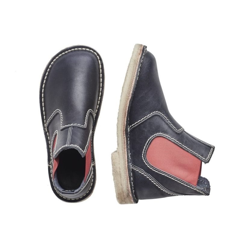 Men's Duckfeet Roskilde Chelsea Boots Navy / Red | NZ CYSH95017