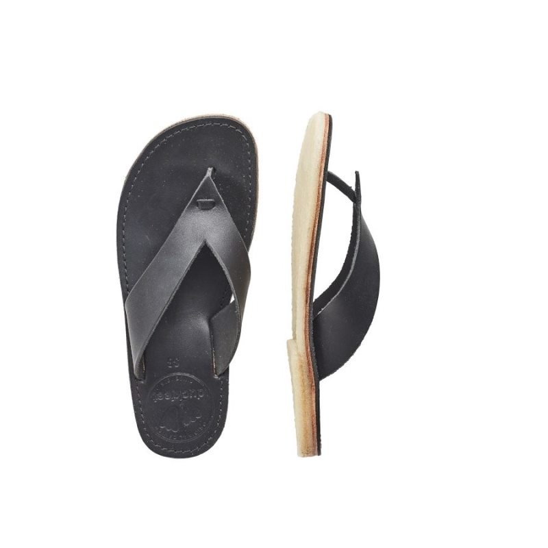 Women's Duckfeet Aero Flip Flops Black | NZ EOZR89524