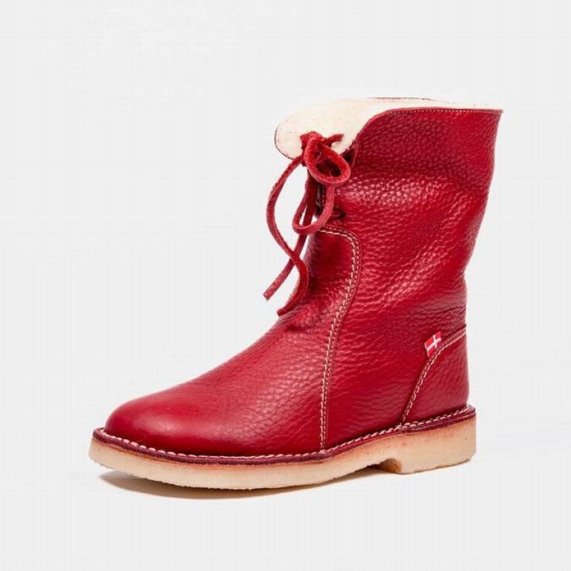 Women's Duckfeet Arhus Boots Red | NZ VLEF30486
