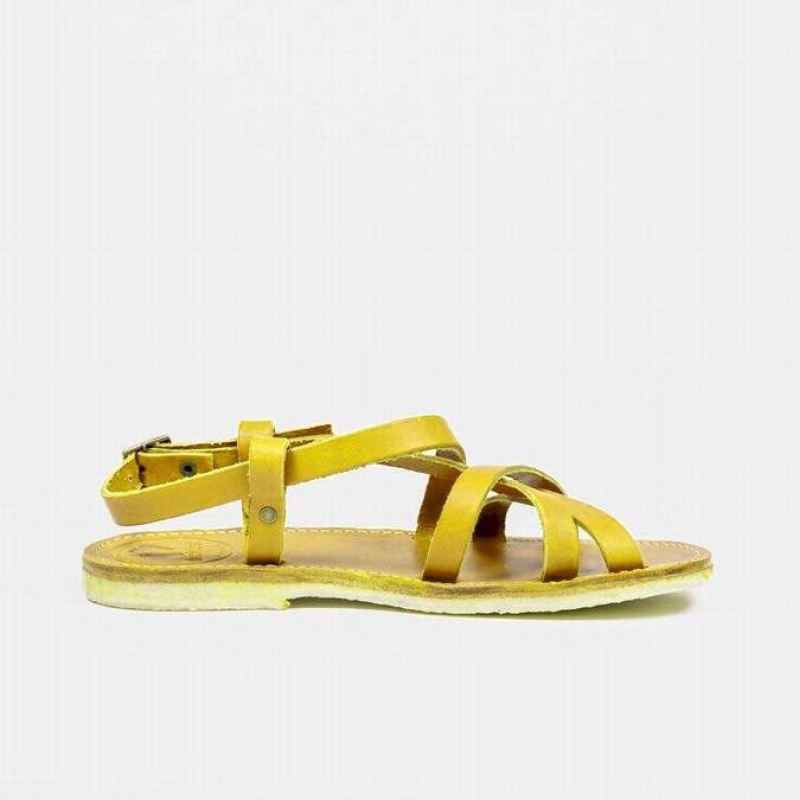 Women's Duckfeet Bornholm Sandals Yellow | NZ AEWD15796