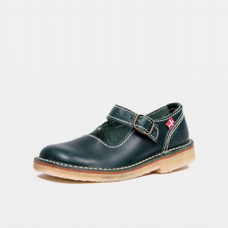 Women's Duckfeet Himmerland Mary Jane Shoes Green | NZ CTUK02165