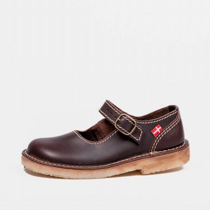 Women's Duckfeet Himmerland Mary Jane Shoes Chocolate | NZ WJMT70153