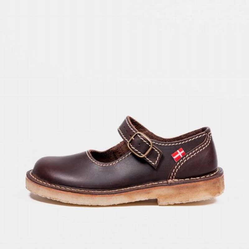 Women\'s Duckfeet Himmerland Mary Jane Shoes Chocolate | NZ WJMT70153