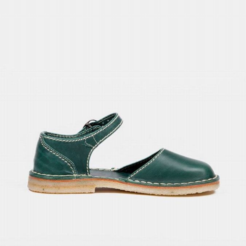 Women's Duckfeet Mols Mary Jane Shoes Green | NZ PDXL24107