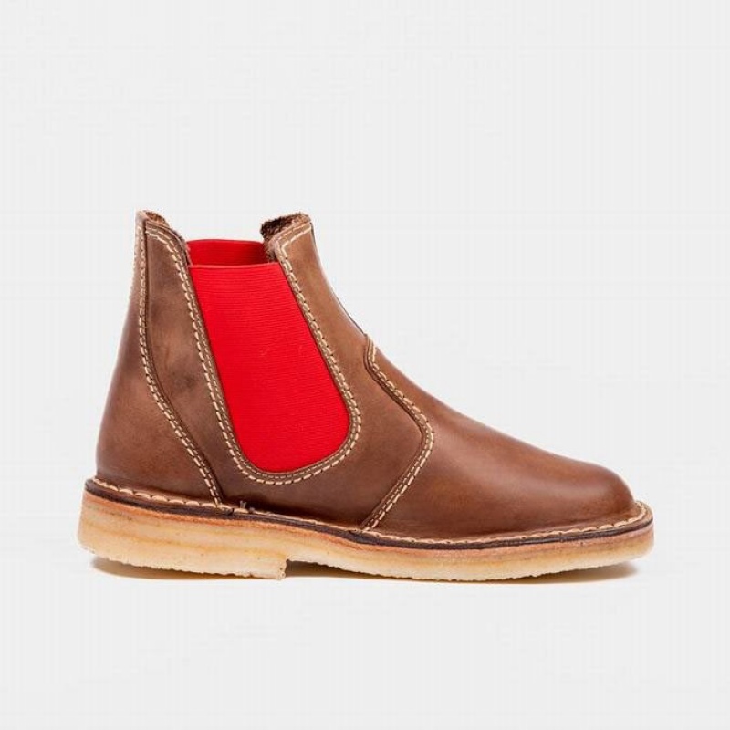 Women's Duckfeet Roskilde Chelsea Boots Brown | NZ NGMA25408