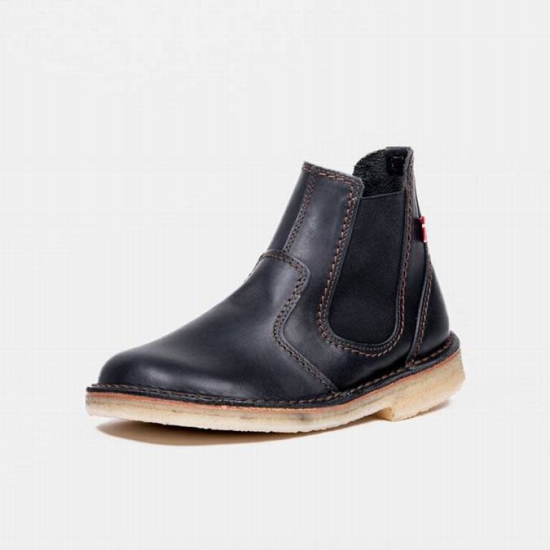 Women's Duckfeet Roskilde Chelsea Boots Black | NZ AFNQ10684